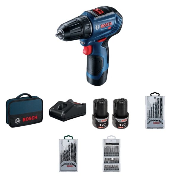 Wiertarko-wkrętarka akumulatorowa GSR 12V-30 2*2.0AH + ACC