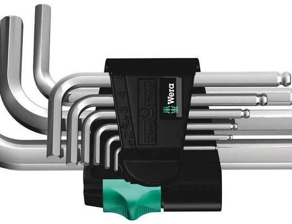 Zestaw kluczy imbusowy hex-plus krótki z kulką 9szt.