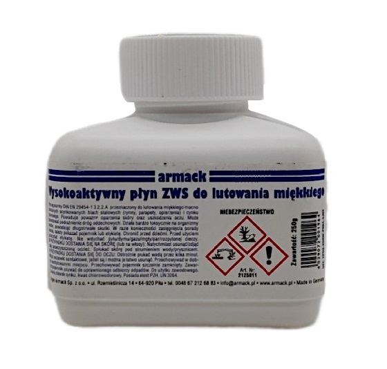 Płyn - kwas do lutowania miękkiego ZWS 250g