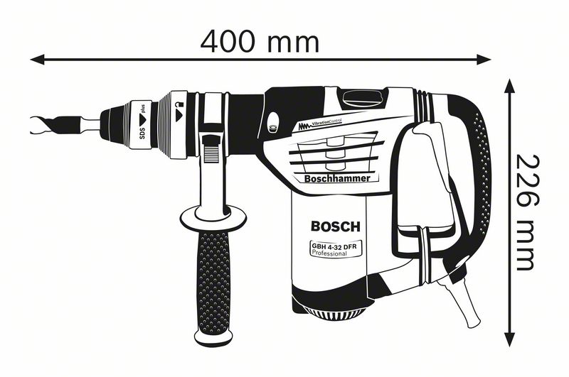 Młot udarowy obrotowy SDS+ GBH 4-32 DFR 900W set+uchwyt