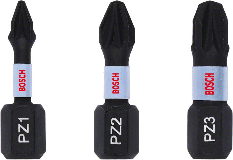 Zestaw bitów impact 25mm PZ1,PZ2,PZ3,