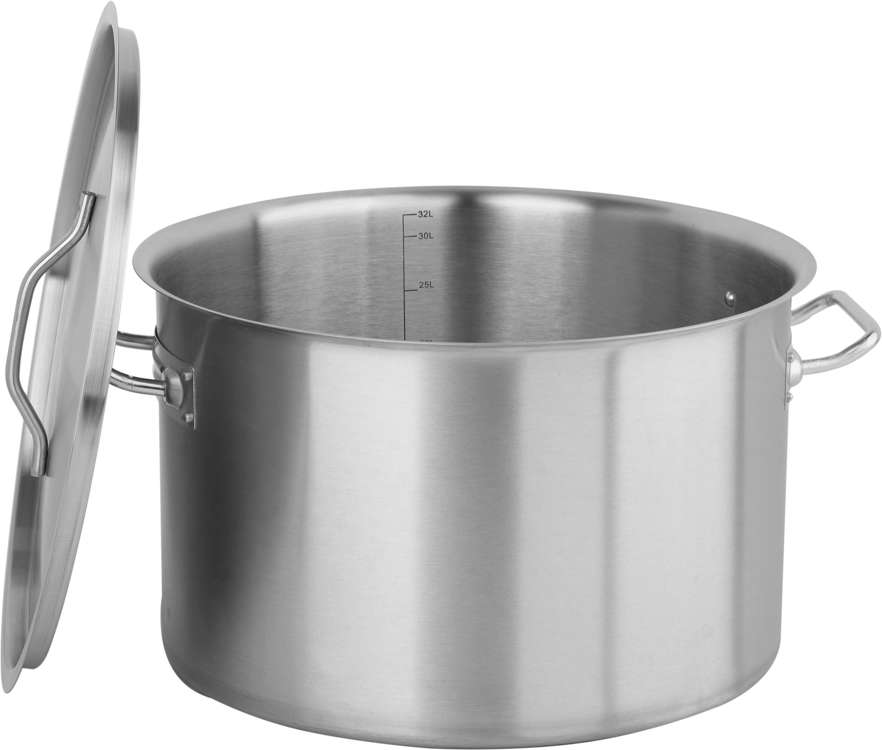Garnek średni z pokrywką ze stali nierdzewnej 40X26cm 32L