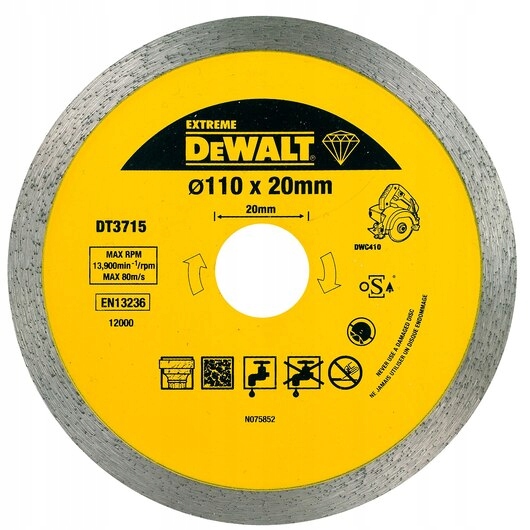 Tarcza diamentowa do cięcia płytek 110*20mm hard tile