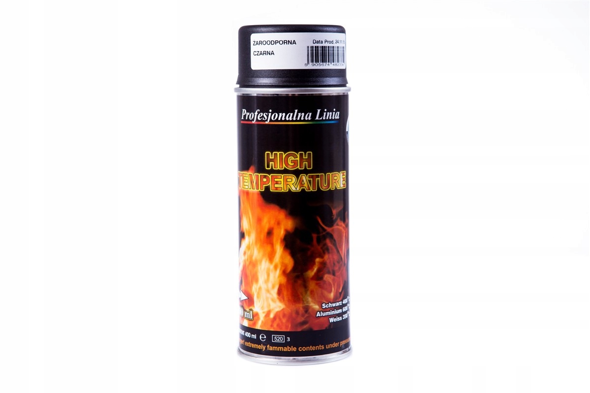 Spray 400ml żaroodporny czarny 9011