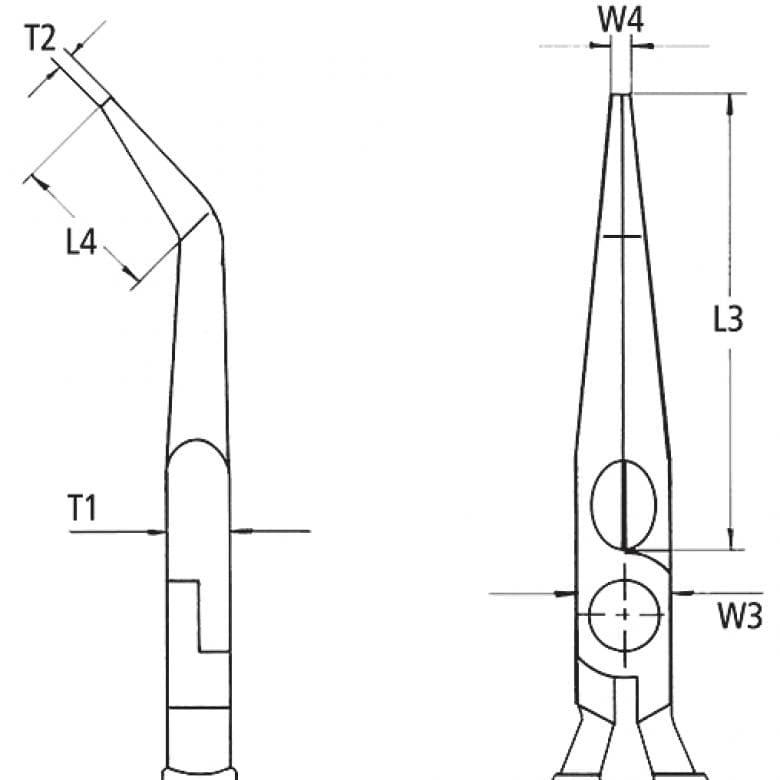 Szczypce tnące półokrągłe wydłużone 200mm