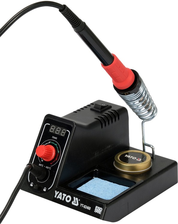 Stacja lutownicza cyfrowa 60W TYP grot, wyświetlacz LCD