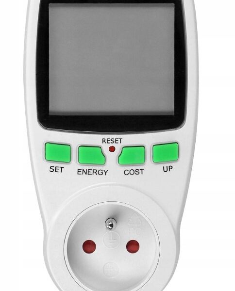 Jednotaryfowy watomierz z wyświetlaczem LCD i akumulatorem