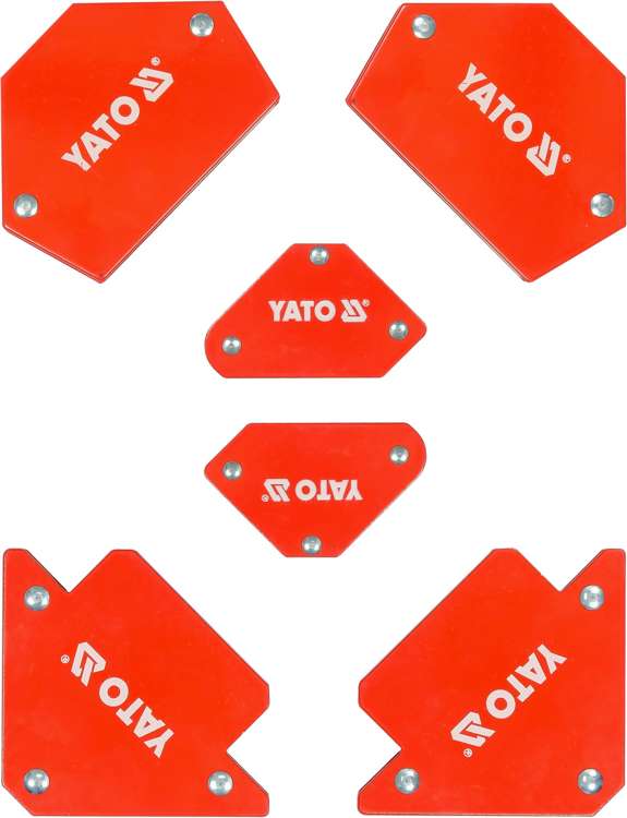 Zestaw spawalniczych kątowników magnet. 6 szt.