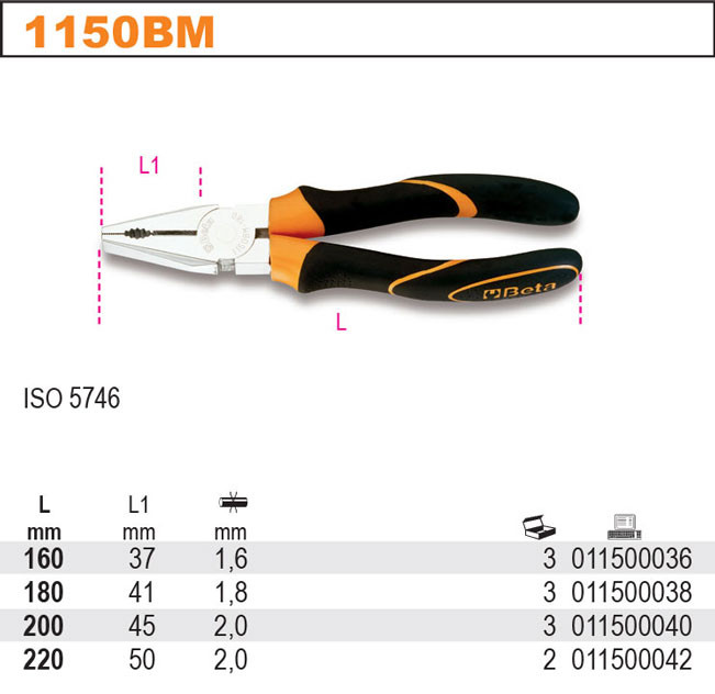 Szczypce uniwersalne quality BM 160mm