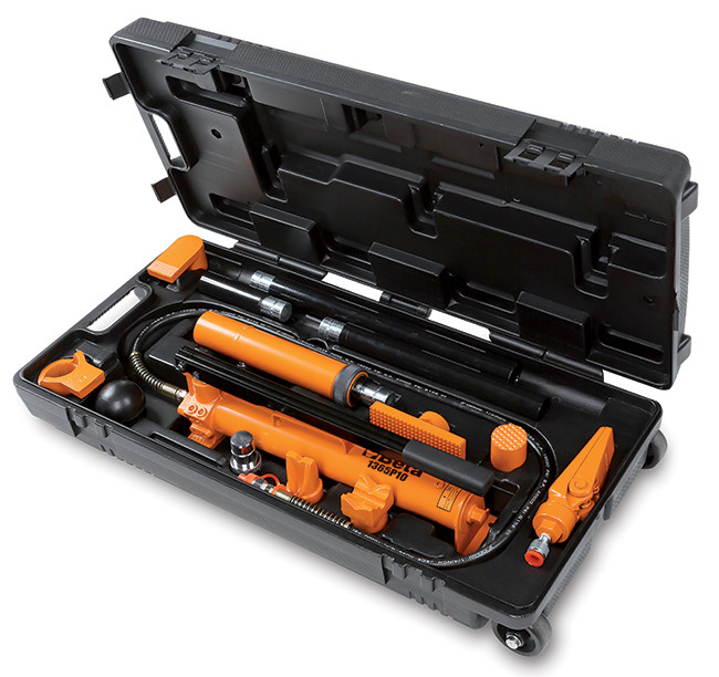 Zestaw pompy hydraulicznej ręcznej 10 T + akces. do nadwozia