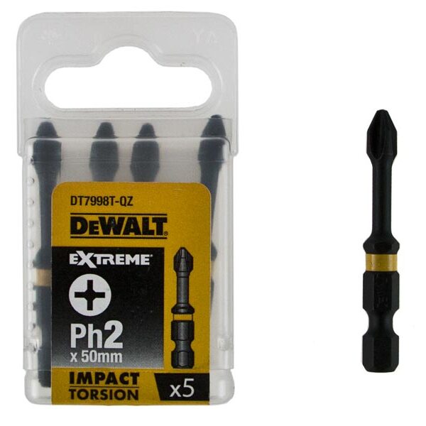 Końcówki wkrętakowe udarowe PH2*50 torsion 5szt