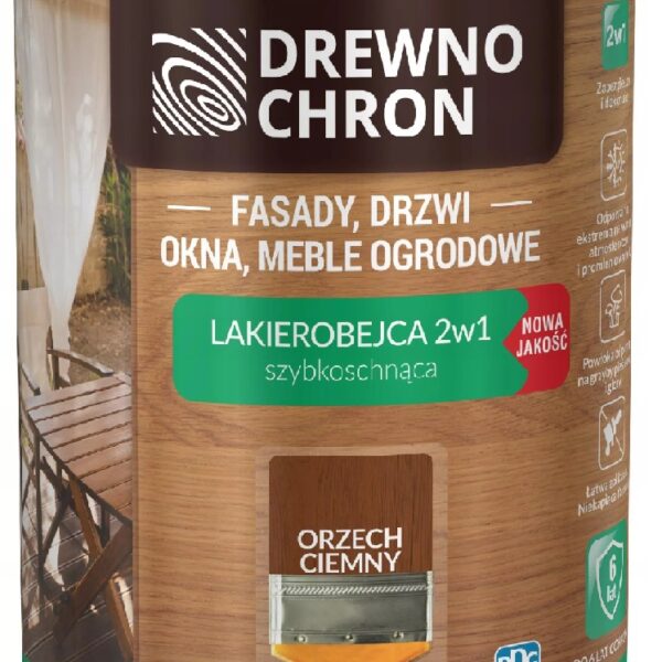Lakierobejca zewnętrzna 2W1 orzech ciemny 0.75L