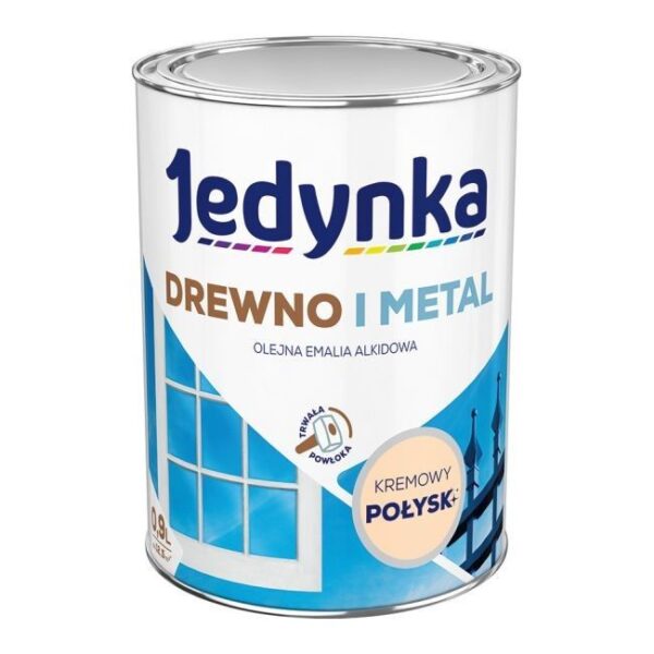 Emalia alkidowa do drewna i metalu kremowa 0,9L
