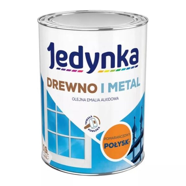 Emalia alkidowa do drewna i metalu pomarńczowy pastel 0,9L