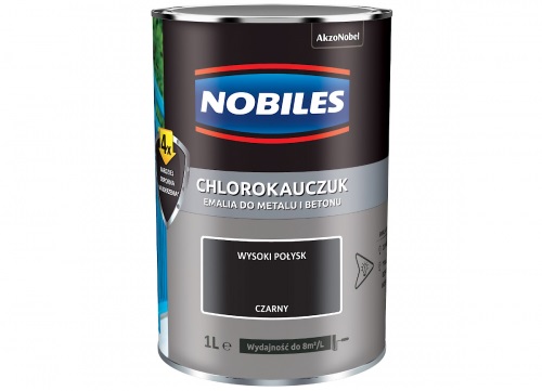 Emalia chlorokauczukowa czarna 0.9L