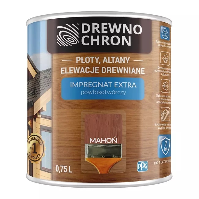 Drewnochron impregnat powłokotwórczy mahoń 0.75L