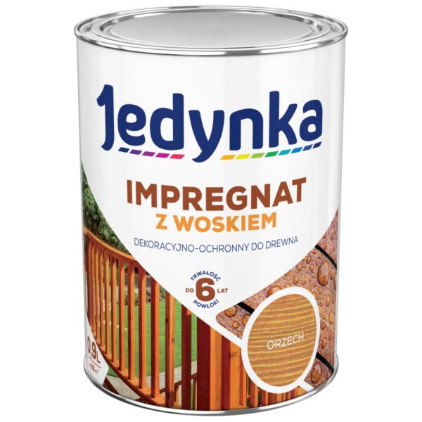 Impregnat do drewna z woskiem Jedynka orzech 2.5L