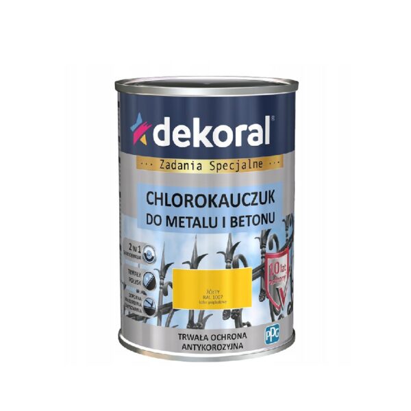 Emalia chlorokauczukowa strong żółta 0.9L RAL 1007
