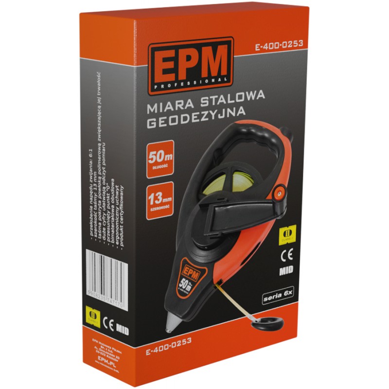 Miara stalowa geodezyjna 50M