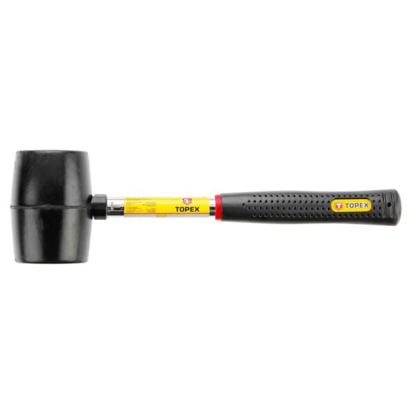 Młotek gumowy 0.45kg średnica 65mm trzonek metalowy