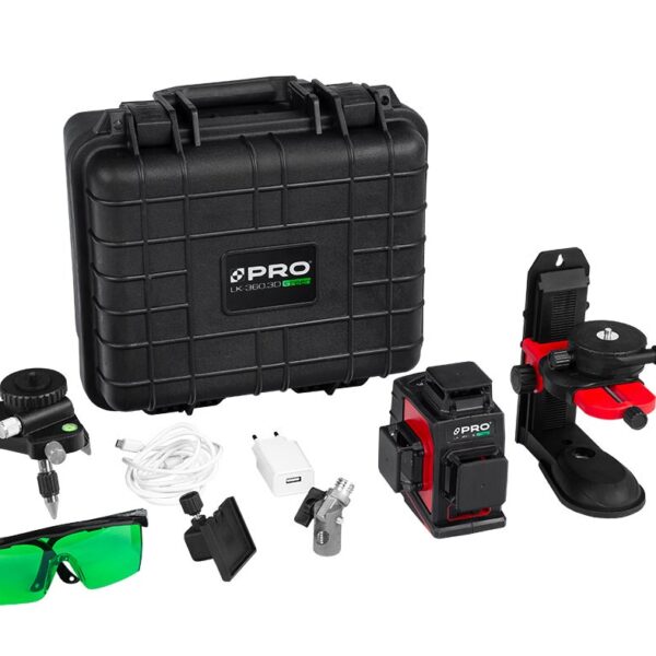 Laser płaszczyznowy LK-360.3D green + statyw TR-450