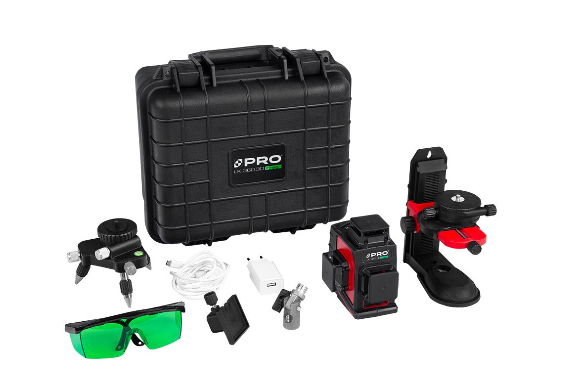 Laser płaszczyznowy LK-360.3D green + statyw TR-450
