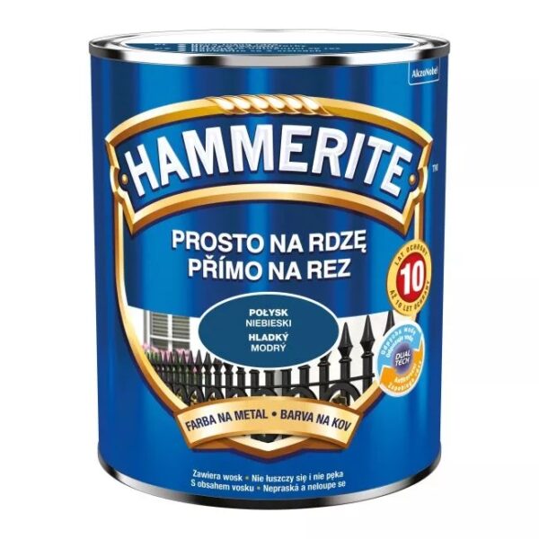 Emalia Hammerite połysk niebieski 0,7L