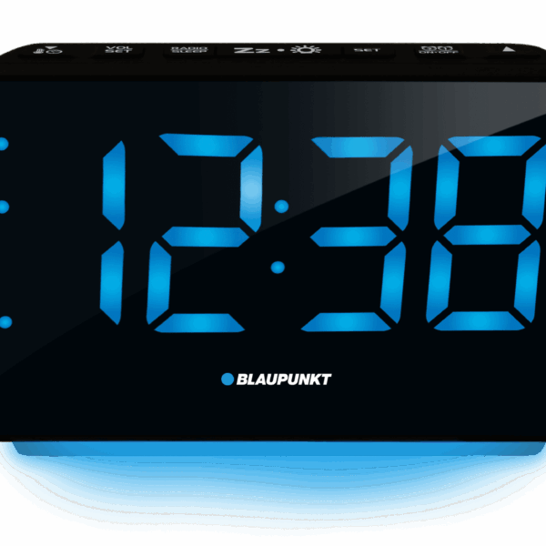 Radiobudzik FM PLL ładowanie USB temp oświetlenie LED