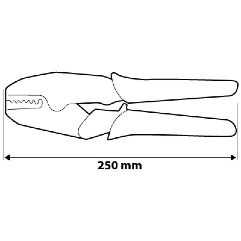 Szczypce do zaciskania końcówek 250mm