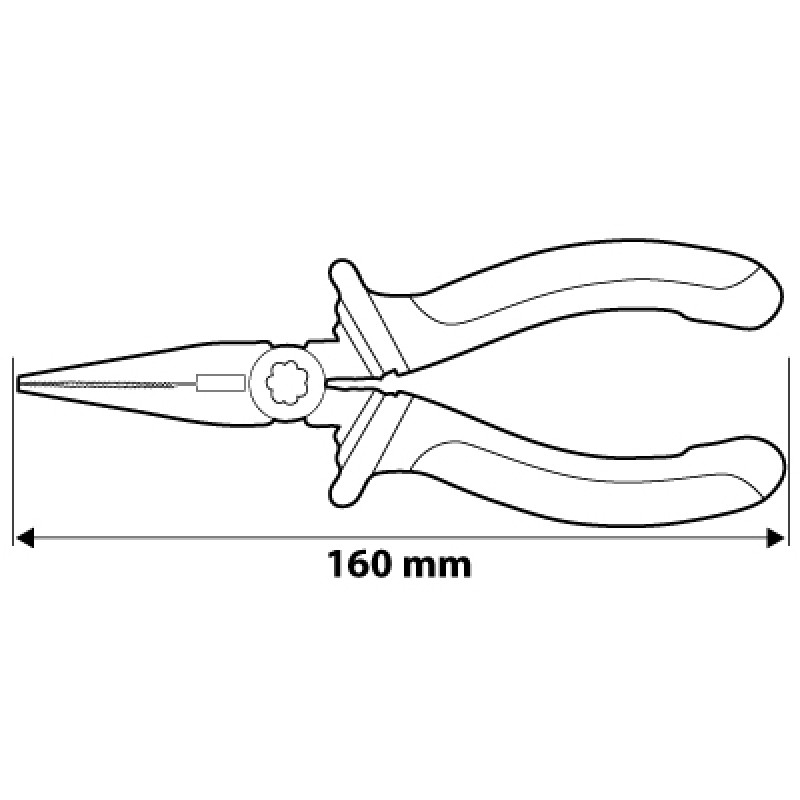 Szczypce wydłużone proste 160mm