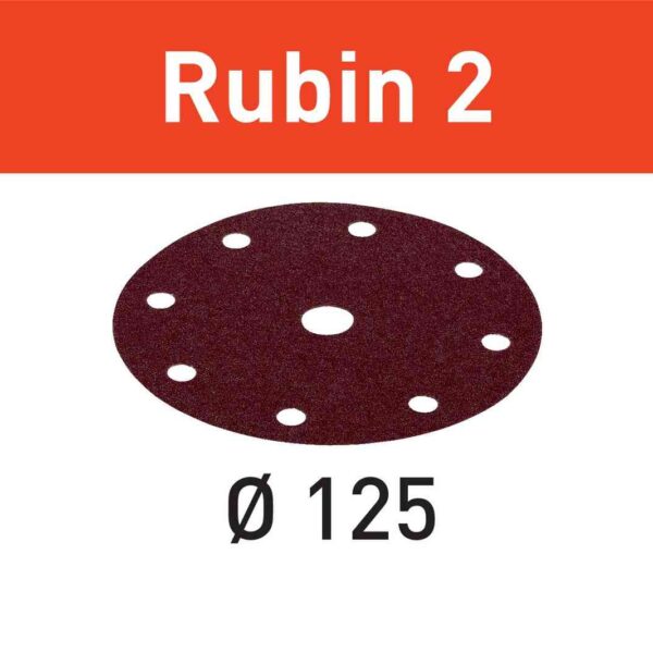 Krążki ścierne RUBIN2 STF D125/8 P120 RU2/50