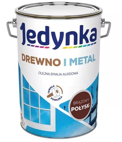 Emalia alkidowa do drewna i metalu brązowa 5.0L