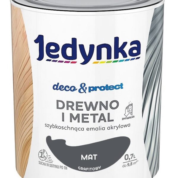 Jedynka deco&protect drewno i metal MAT grafitowy 0,7L