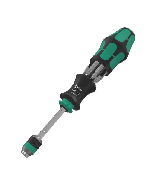 Rękojeść z uchwytem do grotów 1/4' z magnesem + 6 grotów