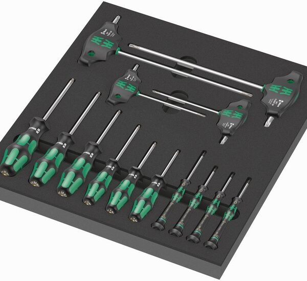 Wkładka piankowa z wkrętakami do śrub i wkrętów torx 14CZ,