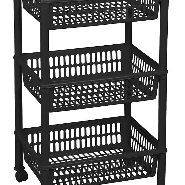 Regał, stojak trolley jumbo ECO, czarny