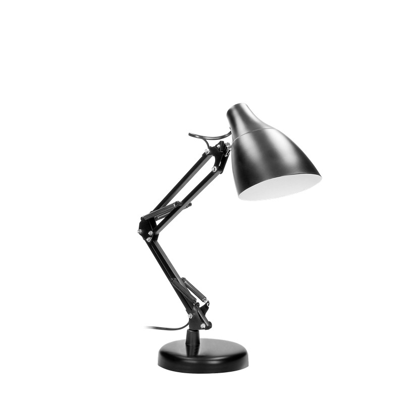 Lampa biurkowa dian 60W E27 stal, czarna