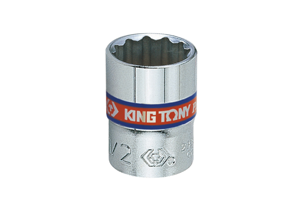 Nasadka krótka 12-KĄTNA chromowana 1/4'' 15mm