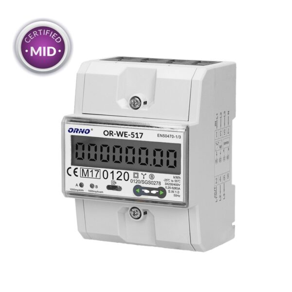 3-FAZOWY licznik energii elektrycznej  80A RS485 MID