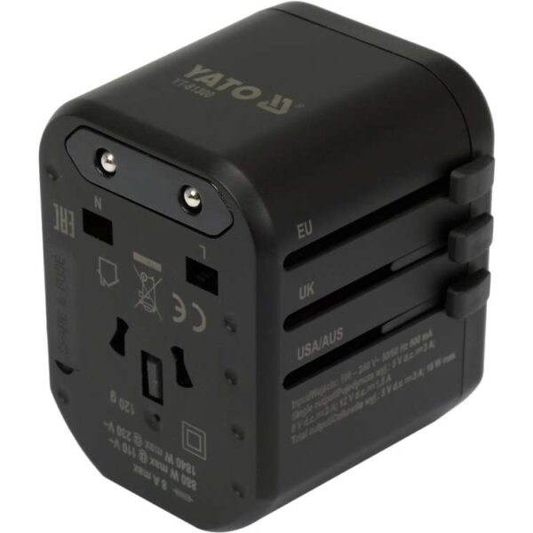 Adapter podróżny uniw. USB, usb-c 18W