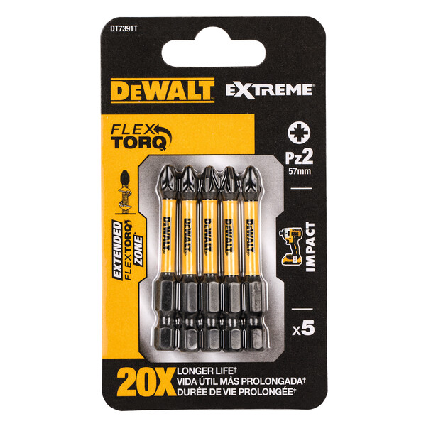 Końcówki wkrętakowe udarowe PZ2*50 torsion 5szt