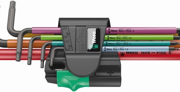 Zestaw kluczy trzpieniowych 950/7 hex-plus multicolour