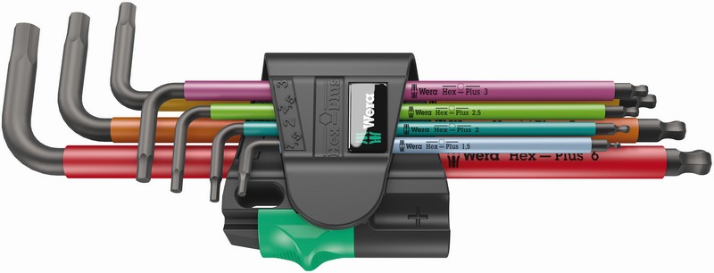 Zestaw kluczy trzpieniowych 950/7 hex-plus multicolour