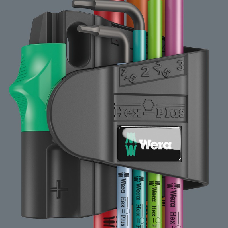 Zestaw kluczy trzpieniowych 950/7 hex-plus multicolour