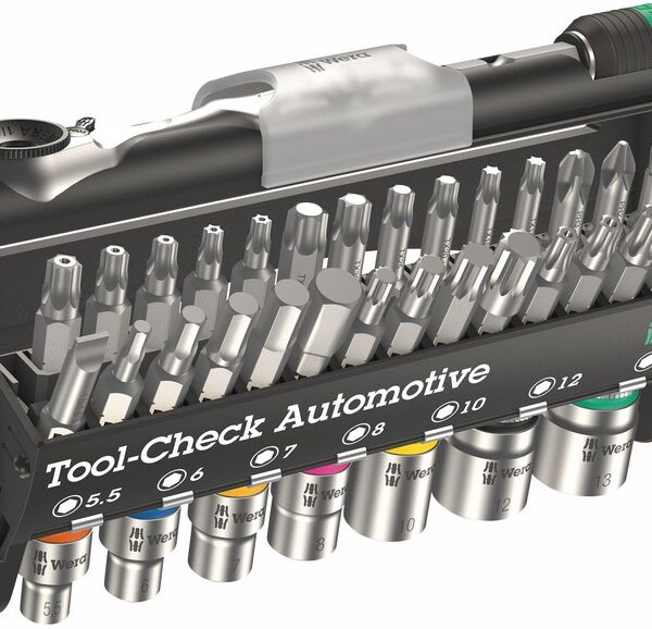 Zestaw tool-check, grzechotka+groty+klucze 38CZ.