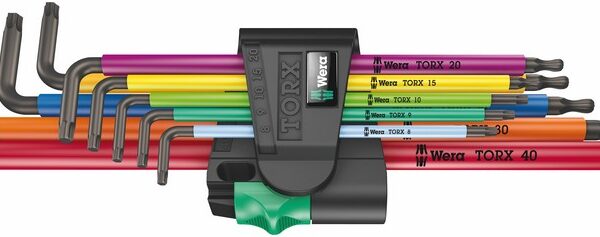 Zestaw kluczy trzpieniowych torx 967/9 TX XL multic TX8-TX40