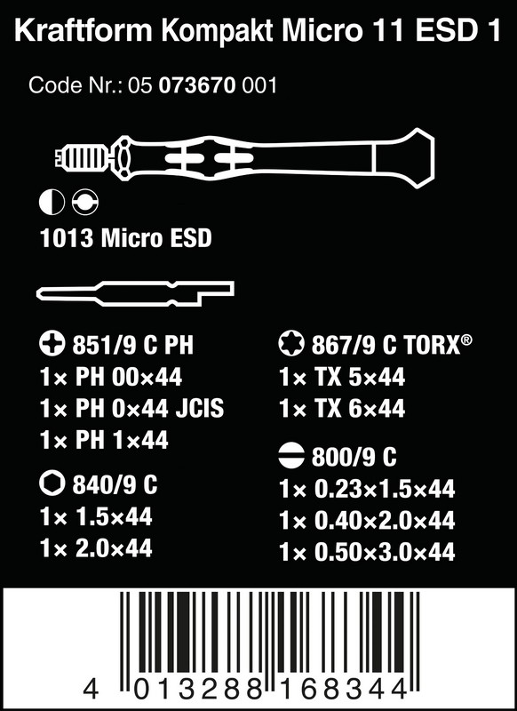 Zestaw kraftform kompakt micro 11 ESD 1, 11CZ.