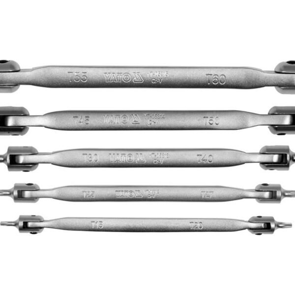 Zestaw kluczy torx z przegubem 5szt.