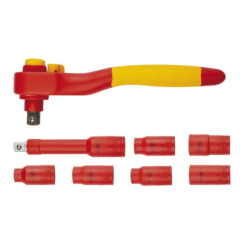 Zestaw kluczy nasadowych 1/2'', 1000V, 8 sztuk
