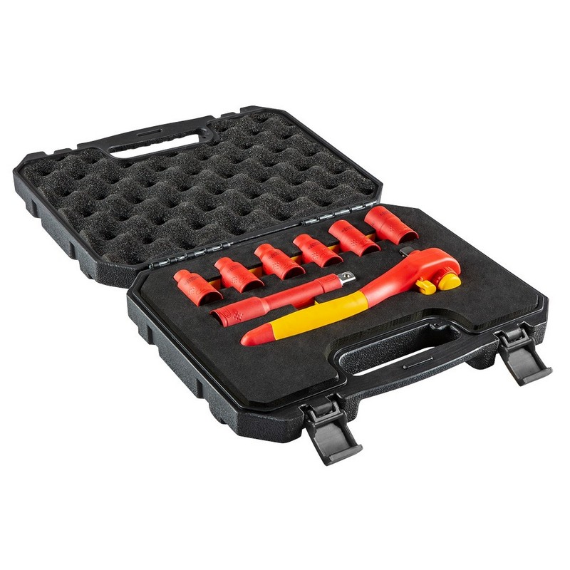 Zestaw kluczy nasadowych 1/2'', 1000V, 8 sztuk